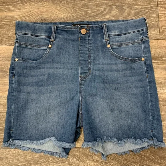 Liverpool Jeans Company Mid Blue Denim Jean Shorts - Picture 1 of 5